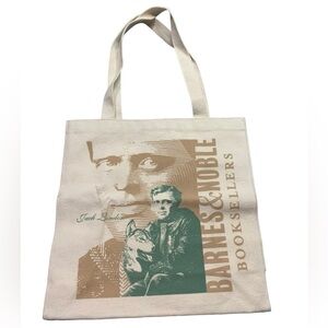 NEW BARNES & NOBLE Jack London Canvas Book Tote Bag Vintage